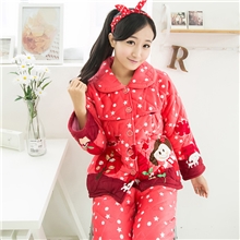 秋冬季加厚款喂奶装夹棉月子服孕妇睡衣夹棉哺乳睡衣套装加大批发