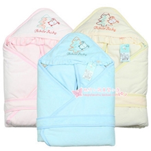比比乐秋冬婴儿多功能包被抱毯新生儿天鹅绒加厚护脚抱被批发