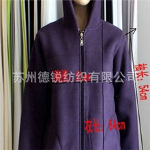 【现货批发】摇粒绒双层复合羊羔绒长袖连帽卫衣，中老年保暖外套