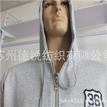 生产批发男士卫衣，单面毛圈运动上衣，涤棉鱼鳞布外套