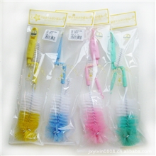 袋鼠宝宝360度旋转奶瓶刷+奶嘴刷（1组袋装）