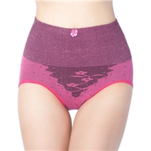 特价清仓女士无缝棉提花双层高腰提臀收腹美体三角裤多色8113