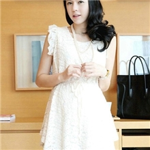 特价供应2013韩版时尚孕妇装夏装韩版无袖蕾丝孕妇裙批发