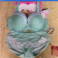 供应359日系时尚纯棉透气聚拢文胸套装批发日韩少女内衣文胸