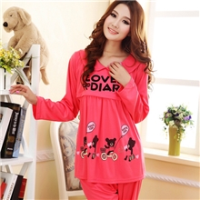 【11.22包物流】孕妇装秋新款大码胖MM棉长款孕妇套装时尚孕妇装