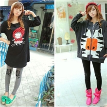 2013冬新款修身弹力加绒加厚打底裤骷髅头保暖孕妇托腹裤保暖裤