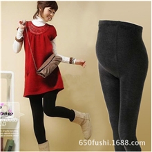 秋冬孕妇装拉绒孕妇裤拉毛踩脚打底裤百搭连脚九分裤打底裤