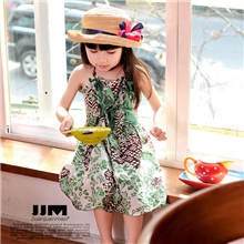 卷卷毛2013夏装新款童装连衣裙批发夏女童吊带裙子全棉原创