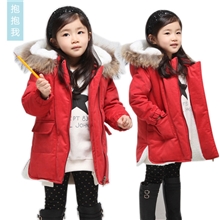 韩国童棉袄女童加厚棉衣外套女宝宝连帽棉袄外贸童装冬款