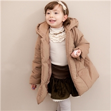 女童加厚外套儿童韩版双排扣棉服秋冬新款童装中大童连帽棉衣