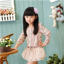童裙批发外贸女童连衣裙儿童长袖碎花裙中大童春秋装抱抱我