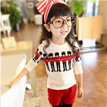 外贸童装秋冬韩版女童公仔套装范冰冰明星款儿童印花套装批发