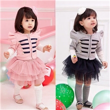 0.9KG外贸童装批发秋装新品女童套裙两件套套装958
