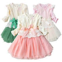 1.3kg外贸童装批发厂家直销女童韩版蕾丝公主长袖连衣裙889