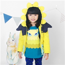 韩国女童装花颜巧语2013冬装新款厚棉衣批发宝宝儿童棉服棉袄广东
