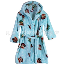 9.25外贸童装正品男女儿童法兰绒睡袍家居服秋冬浴袍