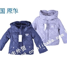 外贸童装批发韩国原单firstone男童连帽棉服棉袄