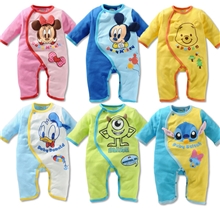 青岛产地童装2013新款童装秋款造型长袖哈衣/外贸婴儿装爬服