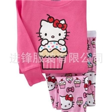 外贸童装/gap家居服/童装/纯绵长袖T恤/童套装(Hellokitty)7189