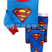 外贸童装/gap家居服/童装/纯绵长袖T恤/童套装SUPERMAN7269