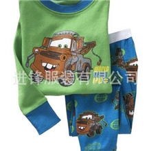 现货批发BABYGAP外贸童装/纯棉长袖家居服套装汽车总动员7181