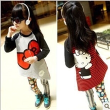 【荐】青岛产地童装2013秋冬款保暖猫咪加厚装童卫衣（单面绒）