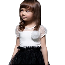 广东童装夏超爆高雅黑白连衣裙女童装短裙