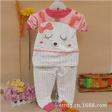 2013秋季新款童装儿童秋装宝宝肩扣纯棉内衣套装婴幼儿秋衣秋裤