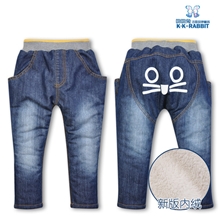 外贸童装2013新款品牌童装女童加绒牛仔裤儿童牛仔长裤批发