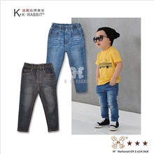 法国KK兔弹力儿童牛仔裤童装小脚裤SL1264