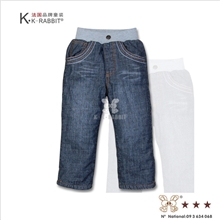 法国KK兔加厚棉裤儿童牛仔裤外贸童裤批发SL1154