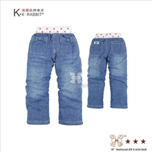 法国KK兔童装牛仔裤儿童裤子棉裤批发SL1044