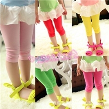 【跑量】夏季韩版童装批发儿童糖果色打底裤五分裤女童百搭裤子