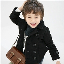 冬装新款男童潮宝加绒加厚韩版休闲双排扣小西装外套童装批发