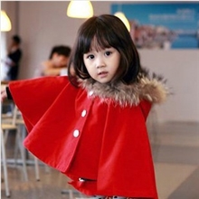 韩版爆款童装加厚斗篷披风百搭外套童披风童装批发