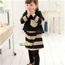 2013秋款热卖广东产地条纹套装批发爆款特价促销