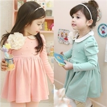 女童连衣裙纯色amber韩版原单学院风厂家直销童连衣裙批发