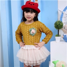 专柜高档童装冬装2013外贸连衣裙时尚冬季韩版公主童裙批发