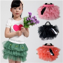 儿童节纱裙铛铛熊童装厂直销三蝴蝶结公主超短童裙2071重0.5kg