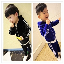 童装套装批发男女童儿童天鹅绒运动休闲韩版套装两件套厂家直批