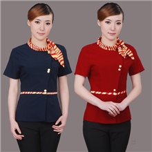 酒店工作服夏装女短袖前台收银领班服装职业装工作服服务员制服