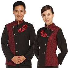 酒店工作服批发茶楼餐厅制服服务员秋冬装长袖火锅店工作服