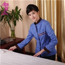 工厂批发酒店工作服秋冬装长袖保洁服服务员工作服客房保洁制服
