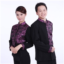 厂家直销酒店工作服长袖秋冬装星级酒店餐饮服务员工作服