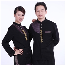 批发供应酒店工作服秋冬装服务员工作服秋冬装咖啡厅男女制服