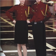 成都长期定做贡丝锦镶边保安门童酒店物业制服服装