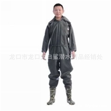 打渔郎牌全身连体下水裤服装防寒服防水服挖藕捕皮衩鱼衣