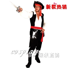 万圣节cosplay服装杰克船长加勒比海盗服装成人男海盗表演服装
