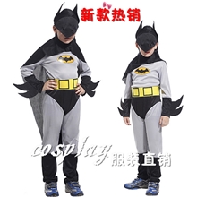 万圣节cosplay超人蝙蝠侠紧身衣蝙蝠侠衣服儿童蝙蝠侠套装
