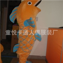 鲤鱼卡通服装动漫服饰海洋人偶大红鲤鱼表演服可行走舞台服